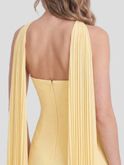 Bandeau Maxi Dress With Embellished Scarf