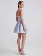 Exquisite Mesh & Sequin Bandeau Mini Dress