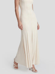Double-Layered Soft-Touch Maxi Dress