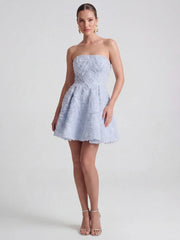 Exquisite Mesh & Sequin Bandeau Mini Dress